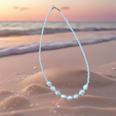 Pearl Necklace - Mint Green