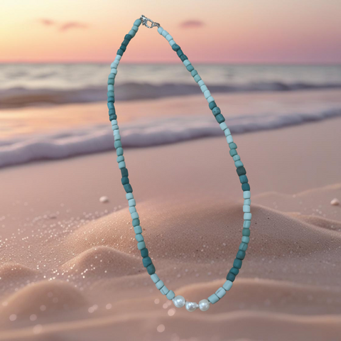Pearl Necklace - Musty Green