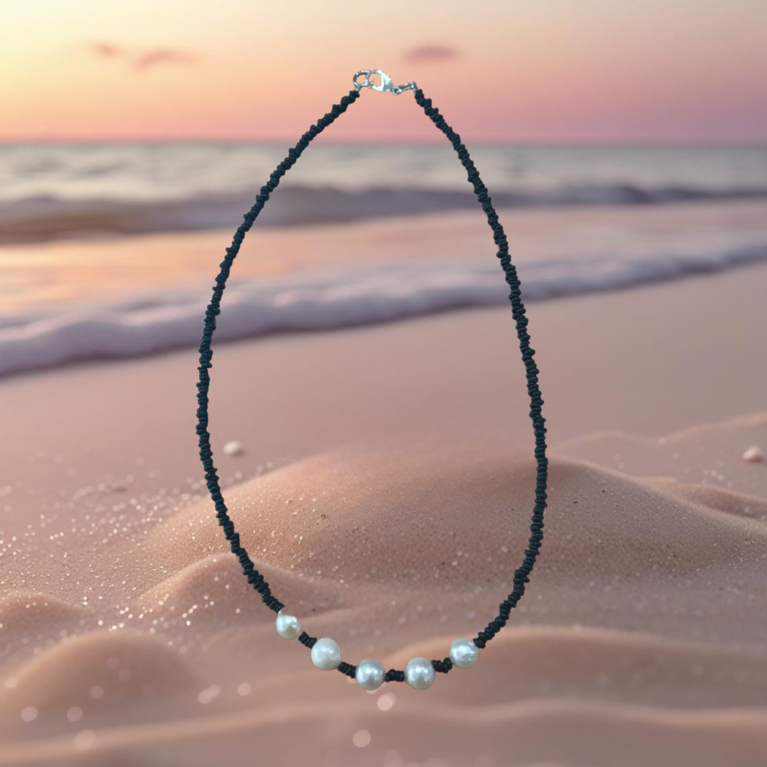 Pearl Necklace - Black