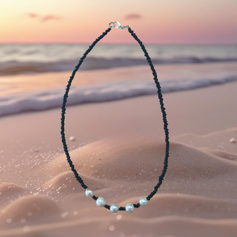 Pearl Necklace - Black