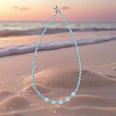 Pearl Necklace - Mint Green