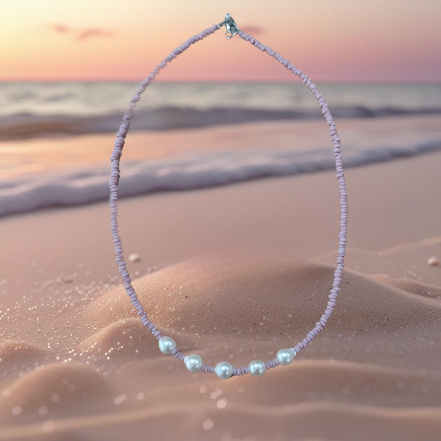 Pearl Necklace - Musky Pink