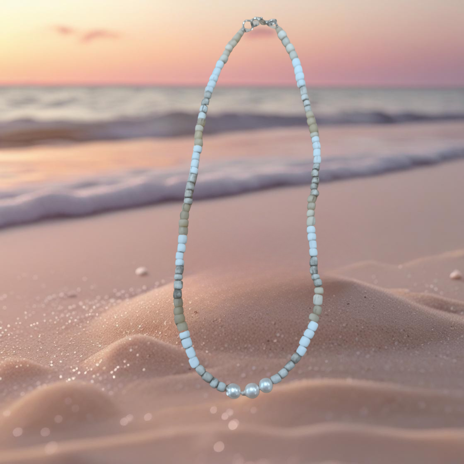 Pearl Necklace - Tan