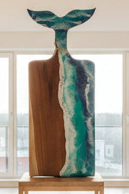 Resin + Teak Large Charcuterie Board - 1