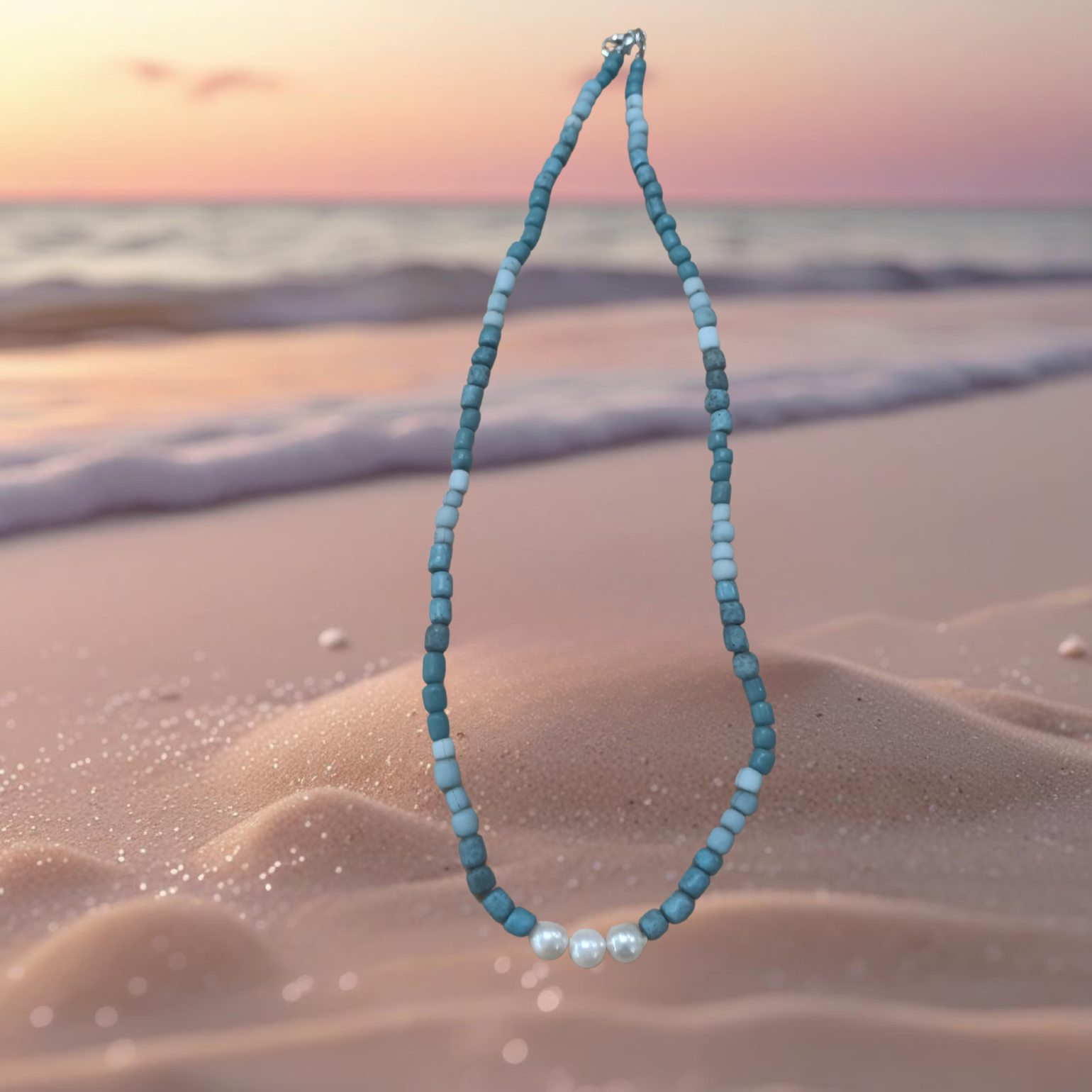 Pearl Necklace - Musky Green