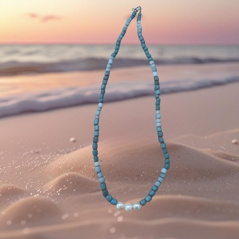 Pearl Necklace - Musky Green