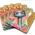 Happy Emu Coasters