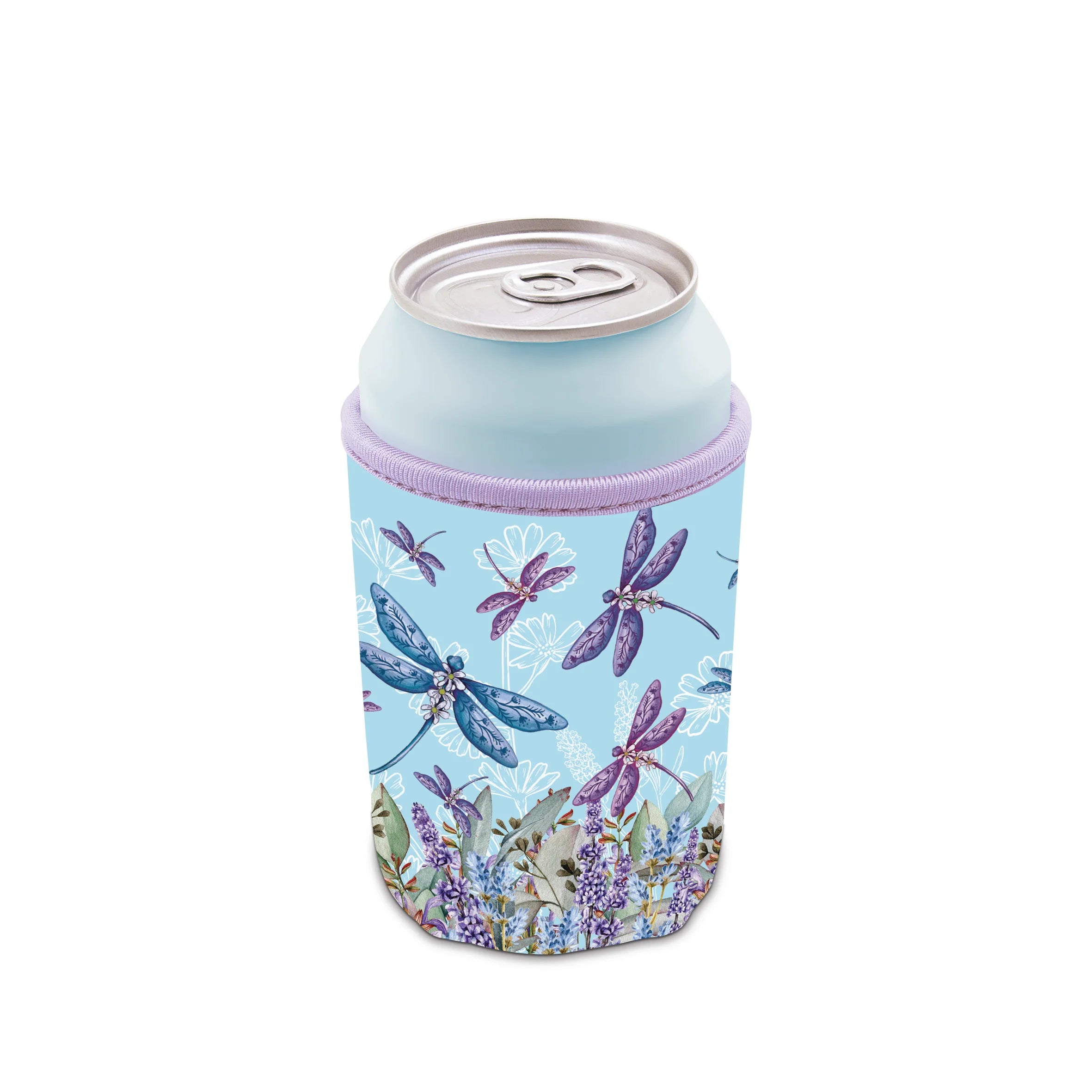 Lavender Butterflies - Can Stubby Cooler