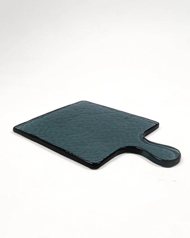 Hammered Glass Serving Board - Blue