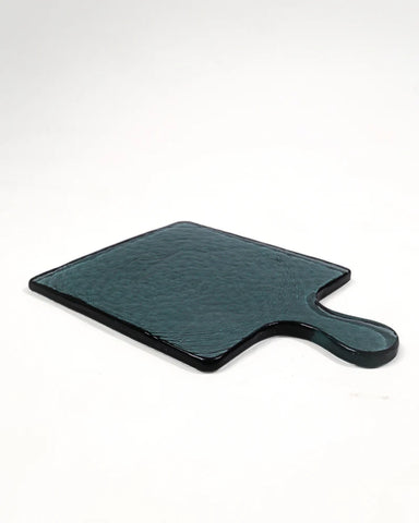 Hammered Glass Serving Board - Blue