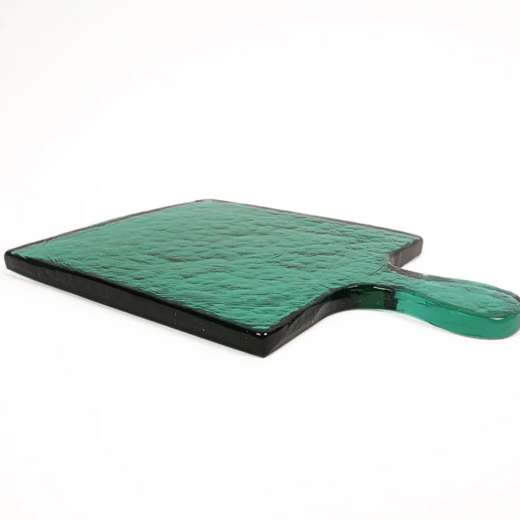 Hammered Glass Serving Board - Green