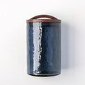 Hammered Glass Canister Large - Blue
