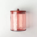 Hammered Glass Canister Medium - Pink