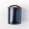 Hammered Glass Canister Medium - Blue