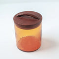 Hammered Glass Canister Medium - Amber