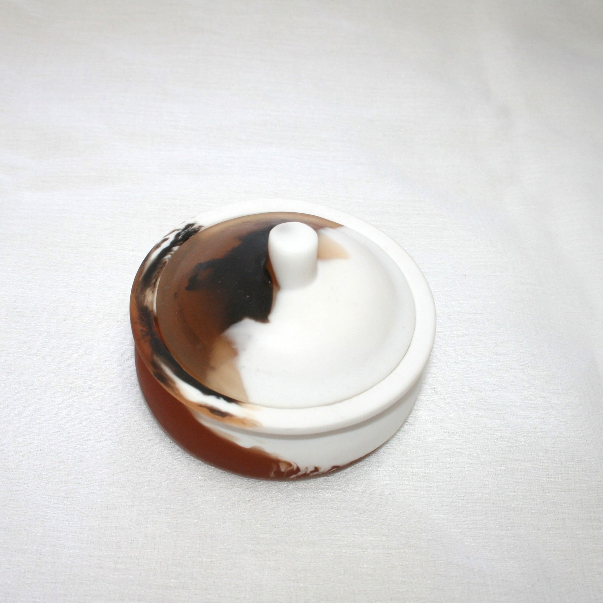 Lidded Resin Bowl - Horn