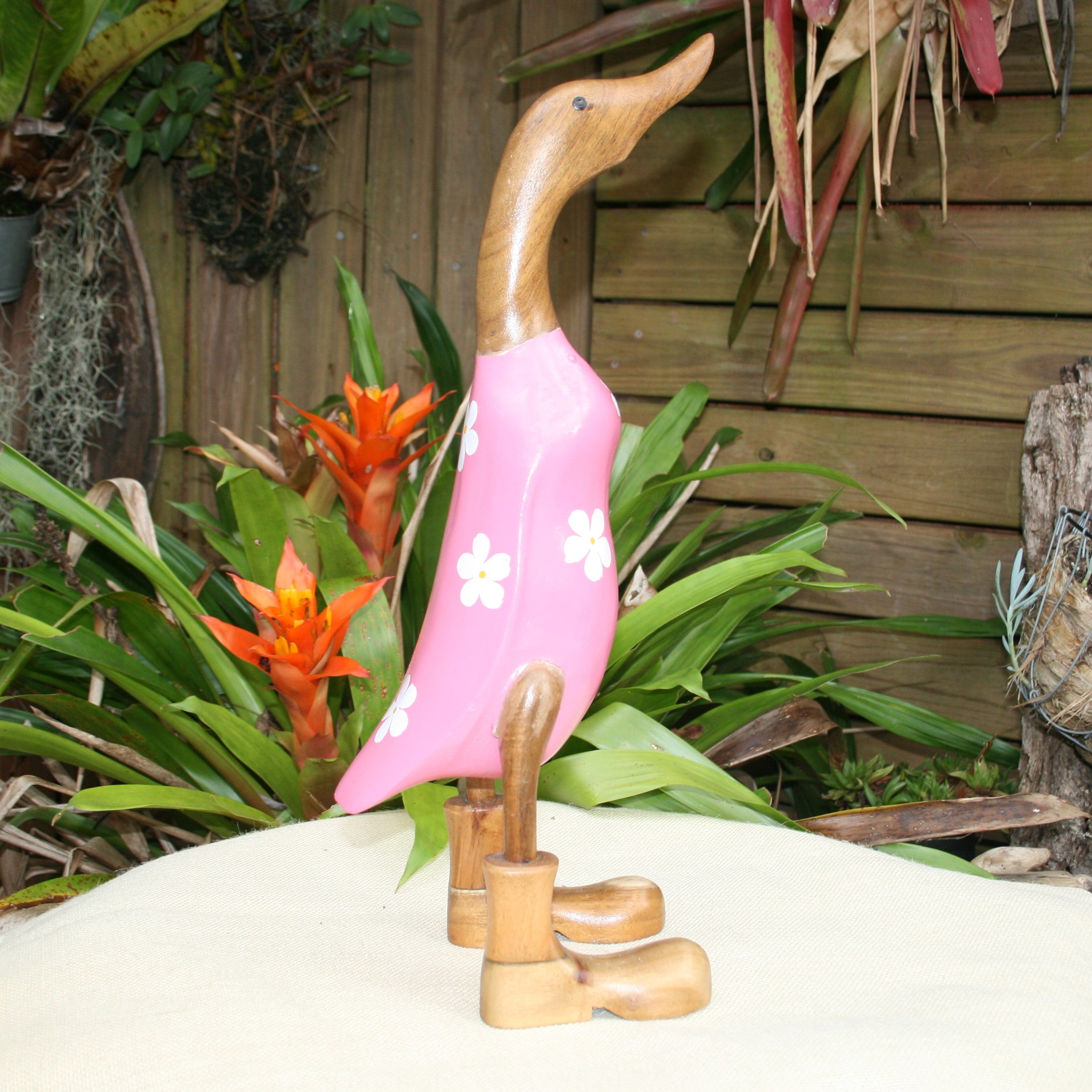Duck - Pale Pink w/- Flowers