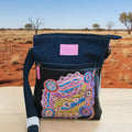 Aboriginal Leather & Denim Combo Cross Body Bag - Patricia Fatt