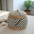 Hand Made Beaded Basket - Gold