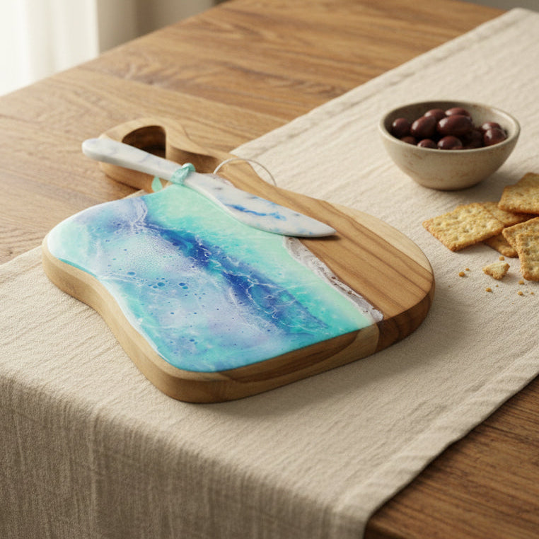 Resin + Teak Charcuterie Board - 1