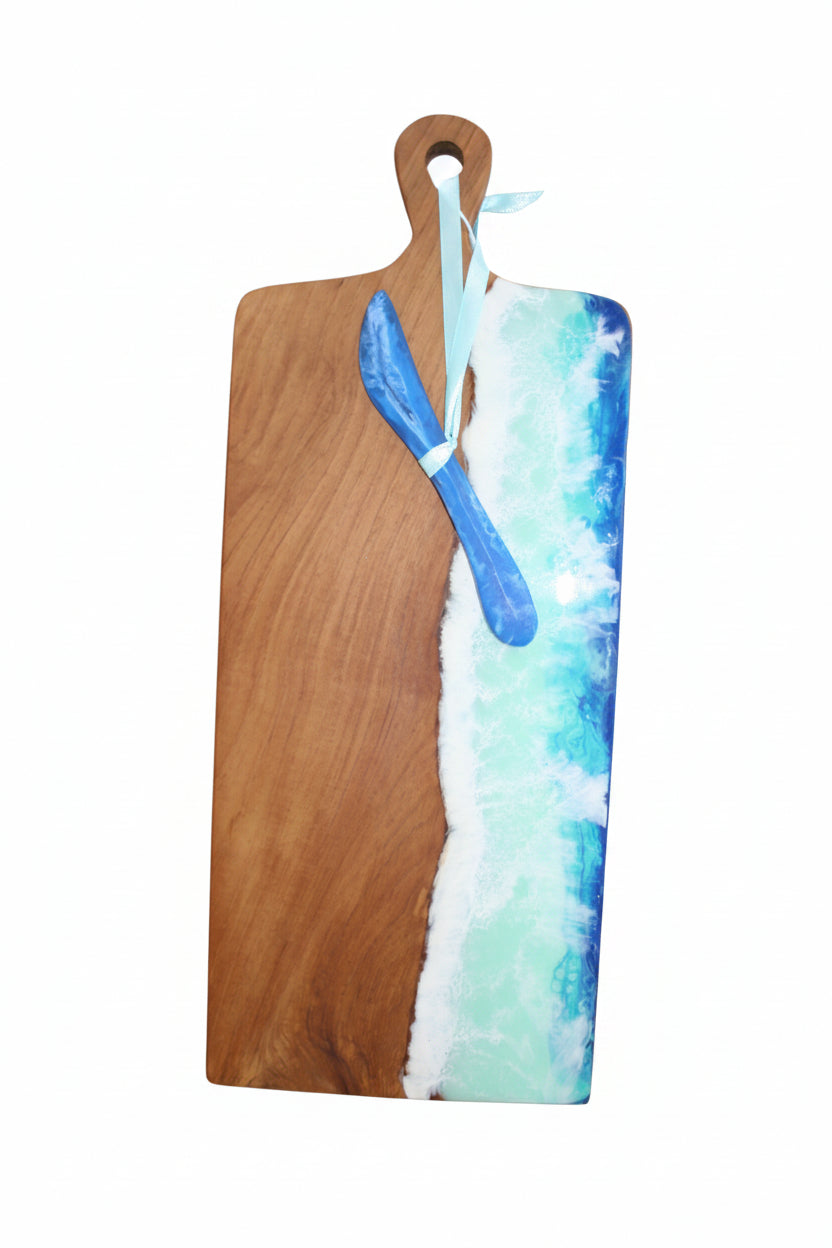 Resin + Teak Large Charcuterie Board - 1