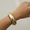 Gold Plated Bracelet Wide