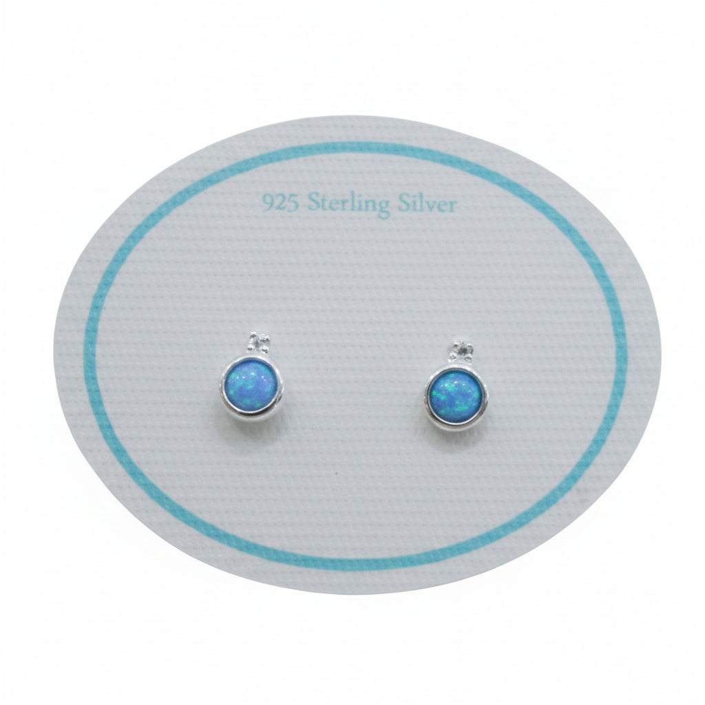 Sterling Silver Opal chip earrings - Amy