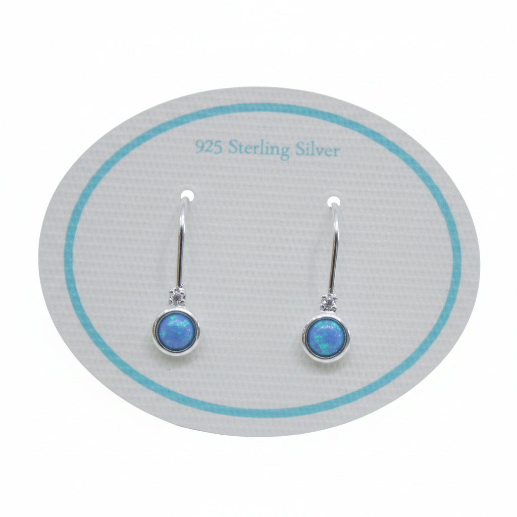 Sterling Silver Opal chip earrings - Chloe