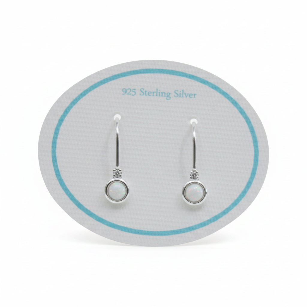 Sterling Silver Opal chip earrings - Rachel