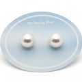 Sterling Silver Pearl Earrings - White 9mm