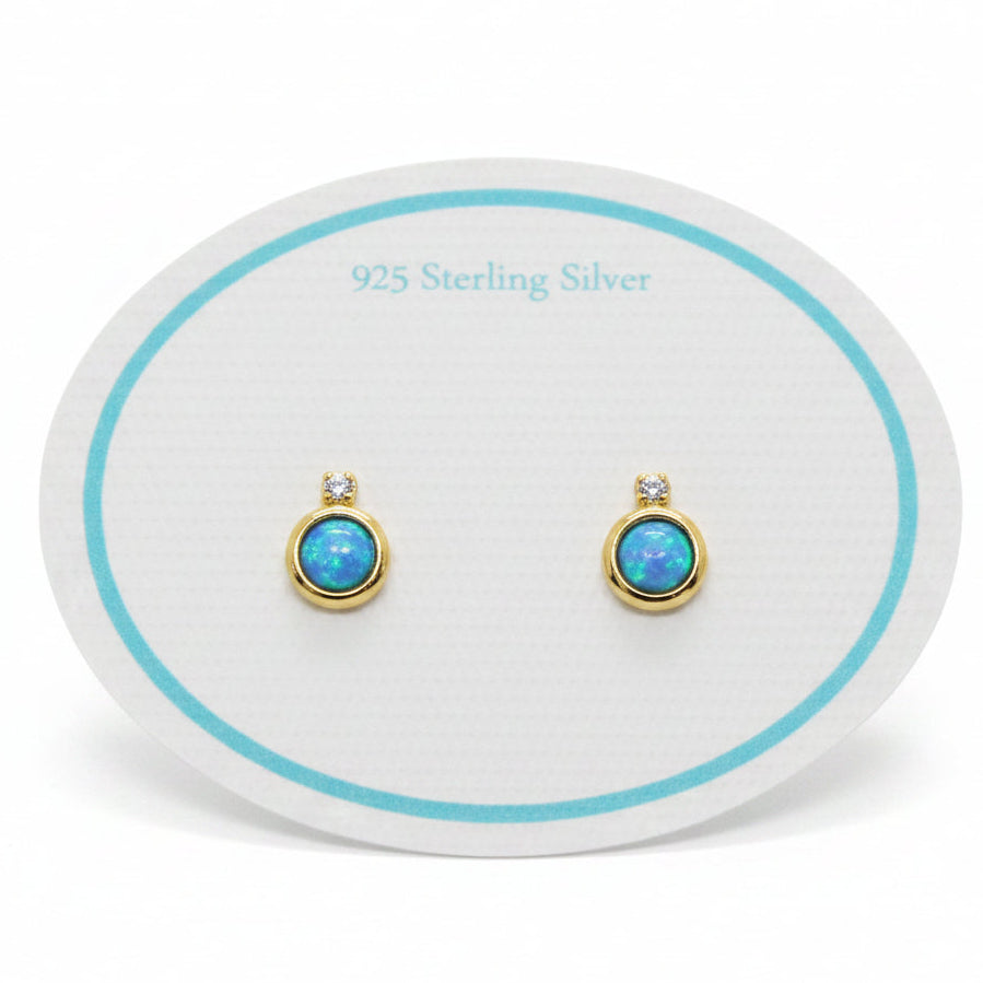 Sterling Silver Opal Chip Earrings - Maddy