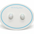 Sterling Silver Opal Chip Earrings - Leah