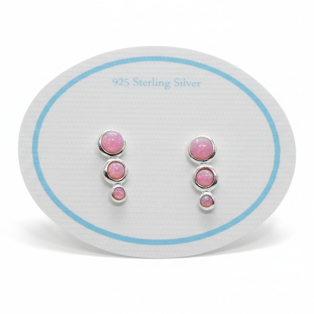 Sterling Silver Opal Chip Earrings - Belle