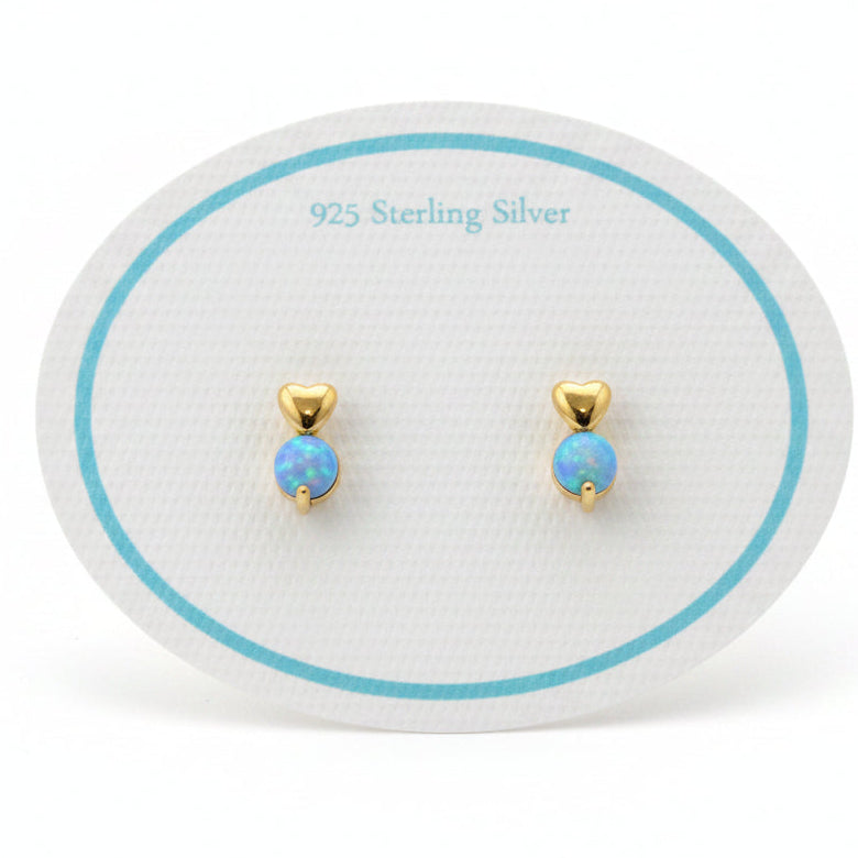 Sterling Silver Opal Chip Earrings - Olivia