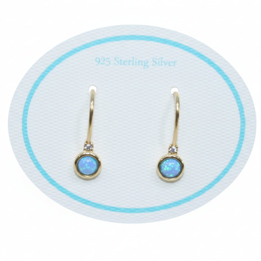 Sterling Silver Opal Chip Earrings - Emma