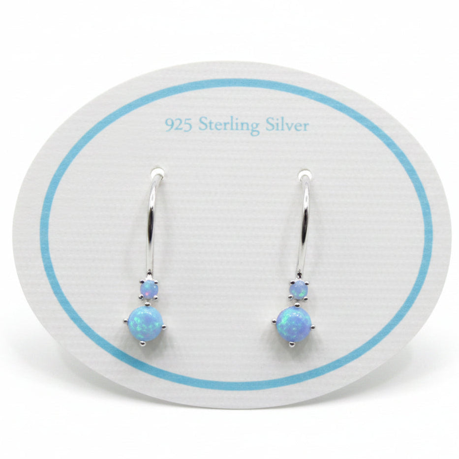 Sterling Silver Opal Chip Earrings - Kylie