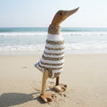 Duck -  Beaded White/Tan