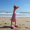Duck - Pink w/- blue stripes