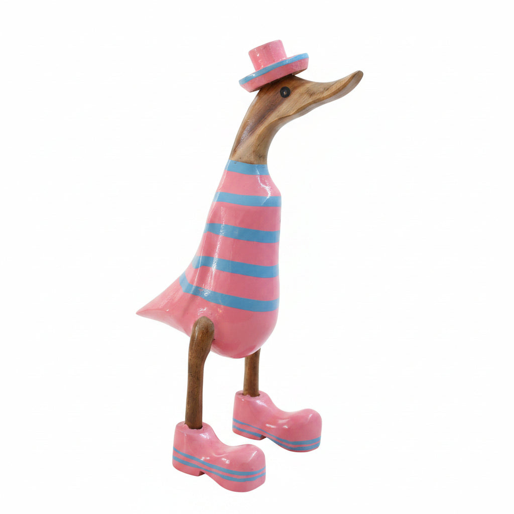 Duck - Pink w/- blue stripes
