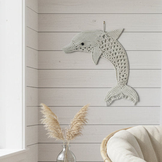 Dolphin Wall Hanging - Macrame Hand Made