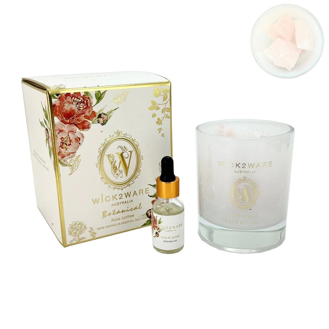 Essential Oil Crystal Jar - Rose & Lychee