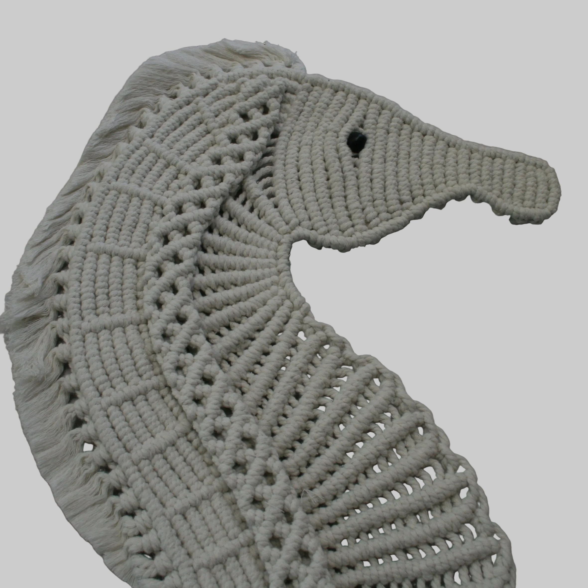 Seahorse Wall Hanging - Macrame Hand Made