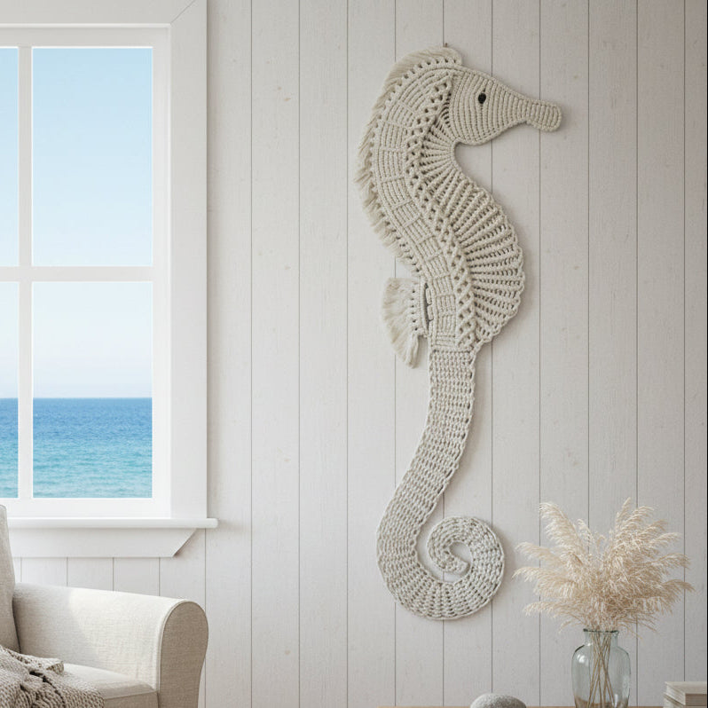 Seahorse Wall Hanging - Macrame Hand Made