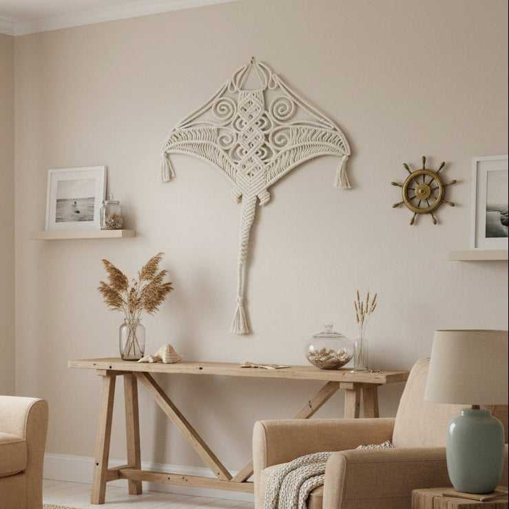 Stingray Wall Hanging - Macrame Hand Made