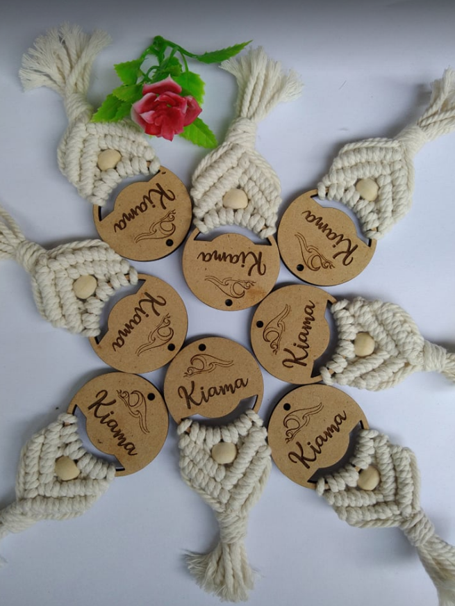 Kiama Macrame Fridge Magnet - White Ivory