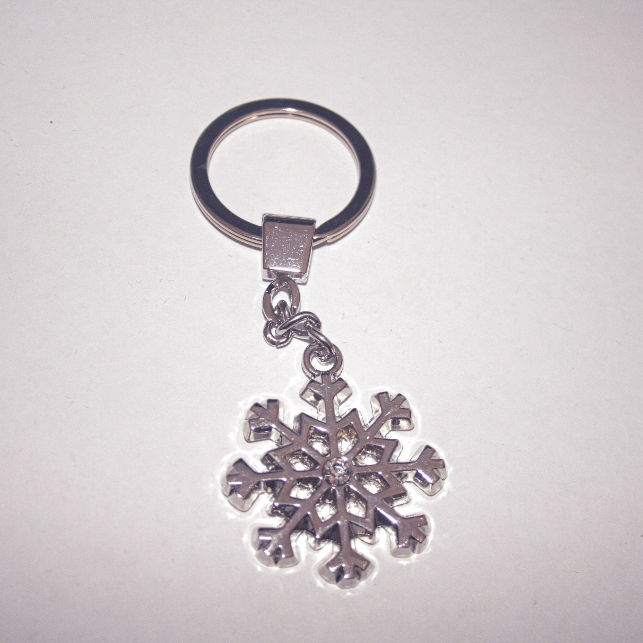 Single Snowflake Keyring  - SKR047 - pack of 10