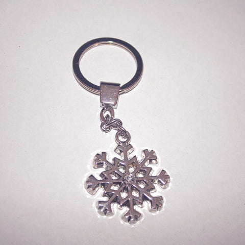 Single Snowflake Keyring  - SKR047 - pack of 10