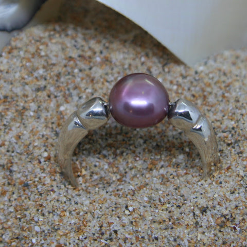 Pink Pearl Sterling Silver Ring