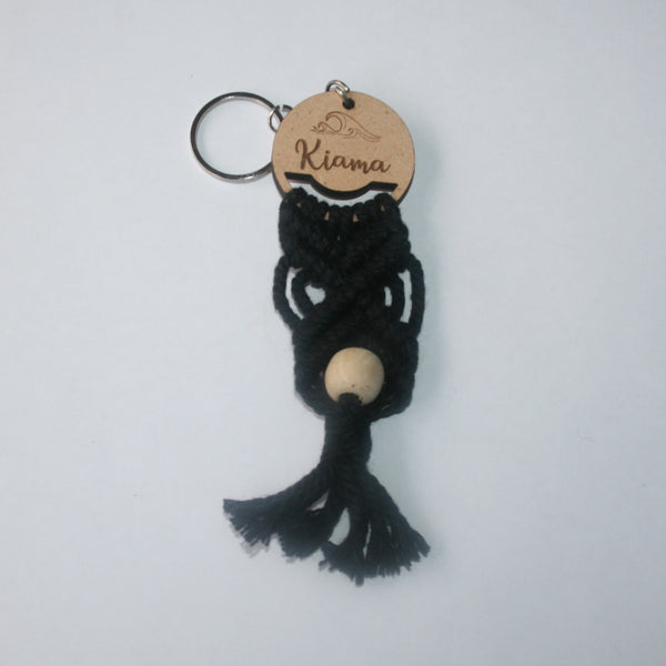 Macrame Kiama Key Chain - Black