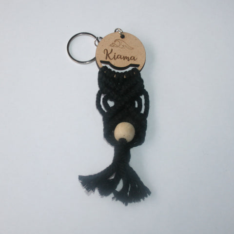 Macrame Kiama Key Chain - Black